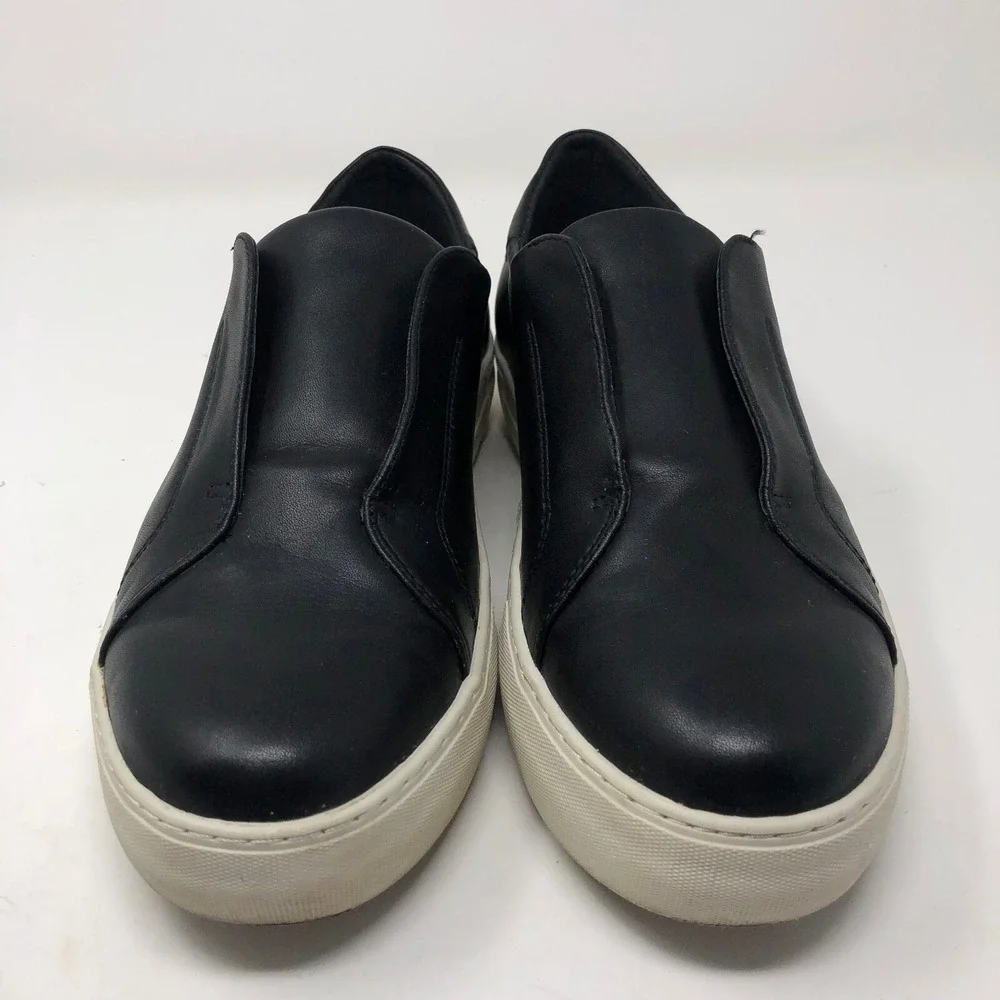 J Slides Noel Platform Sneakers Womens 10 Regular Black Leather Comfort